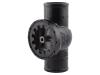 TestRite No-Hub DWV Test/Cleanout Tee with Plug 2 in.