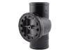 TestRite No-Hub DWV Test/Cleanout Tee with Plug 3 in.