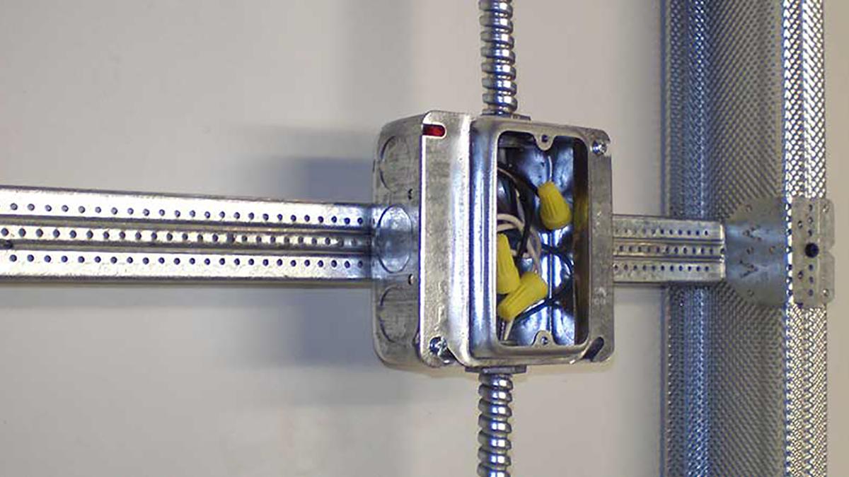 Electrical junction box support