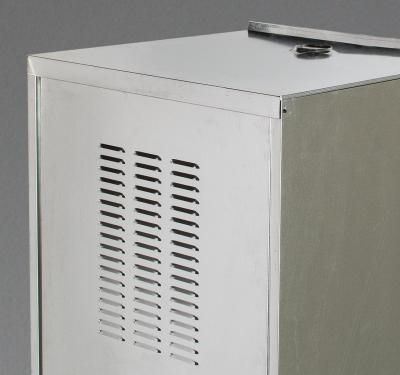 HoldRite outdoor water heater shed enclosure for weather protection