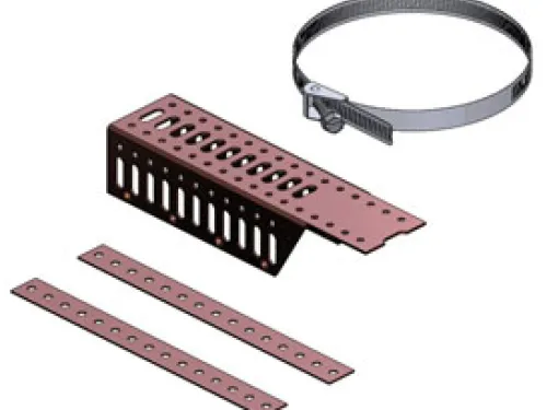 Copper-bonded Pipe-on-pipe Bracket Kits  - SKU: 115-C