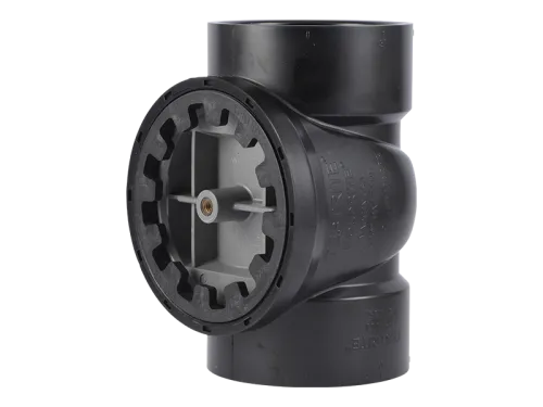 TestRite ABS DWV Test/Cleanout Tee with Brass Insert Plug 3 In.