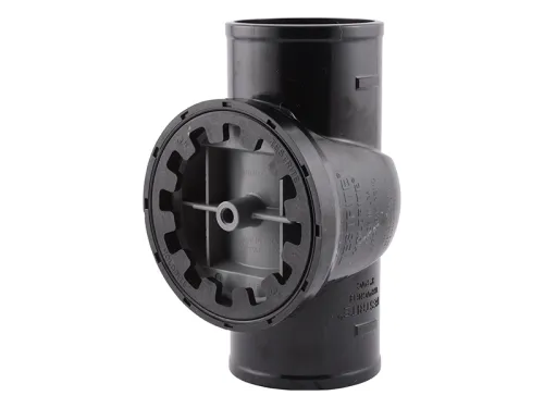 TestRite No-Hub DWV Test/Cleanout Tee with Plug 3 in.