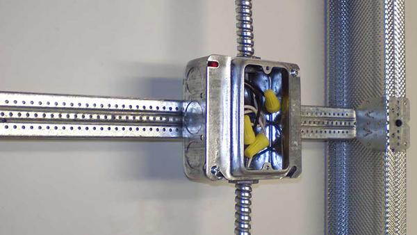 Electrical junction box support