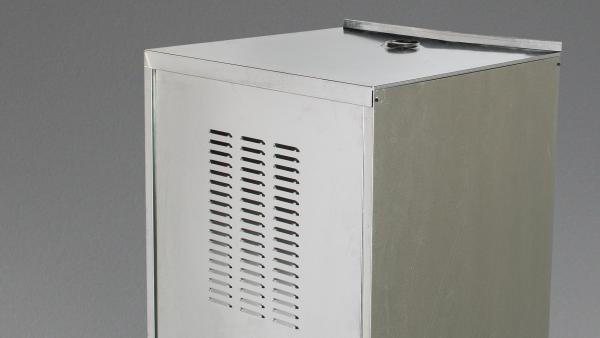 HoldRite outdoor water heater shed enclosure for weather protection