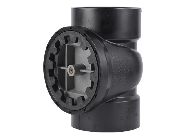 TestRite ABS DWV Test/Cleanout Tee with Brass Insert Plug 3 In.