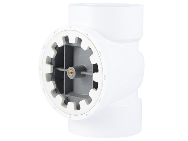 TestRite PVC DWV Test/Cleanout Tee with Brass Insert Plug 3 in.