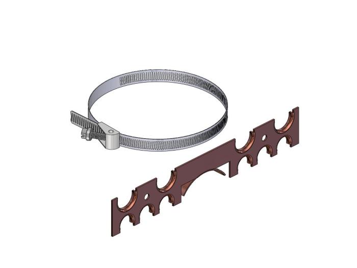 Copper-bonded Pipe-on-pipe Bracket Kits  - SKU: 111-S