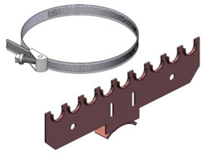 Copper-bonded Pipe-on-pipe Bracket Kits  - SKU: 110-S 1/2