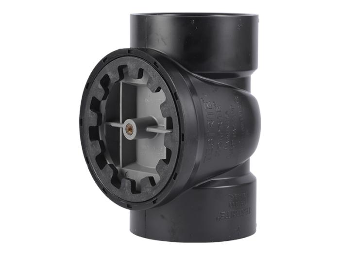 TestRite ABS DWV Test/Cleanout Tee with Brass Insert Plug 3 In.