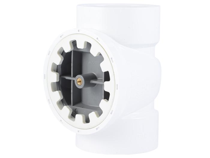 TestRite PVC DWV Test/Cleanout Tee with Brass Insert Plug 3 in.