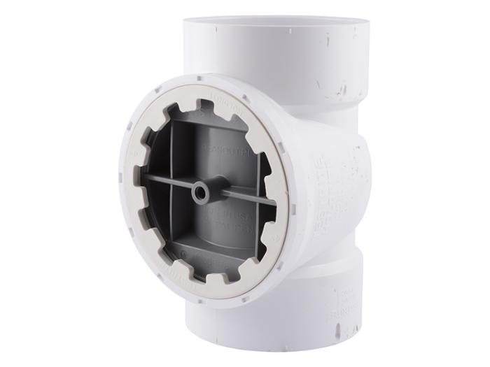 TestRite PVC DWV Test/Cleanout Tee with Plug 4 in.
