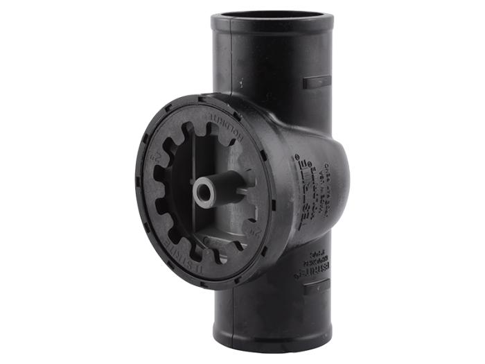 TestRite No-Hub DWV Test/Cleanout Tee with Plug 2 in.