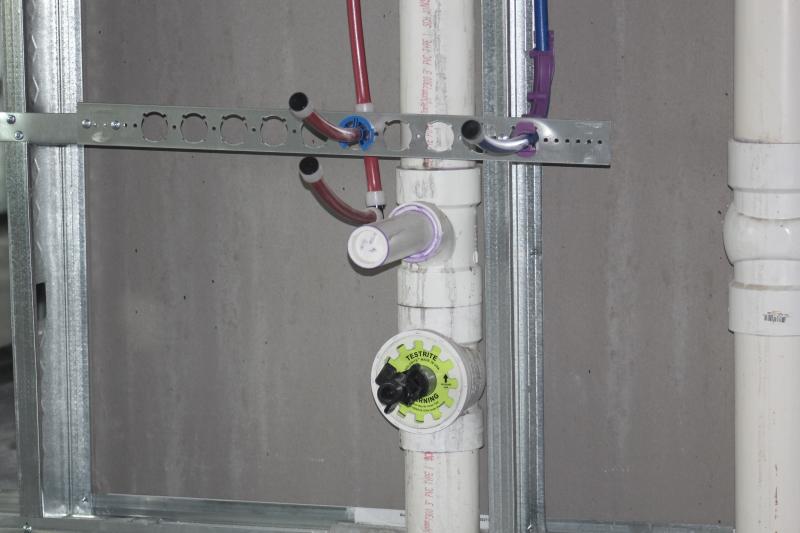 HoldRite brackets and supports with TestRite tee 