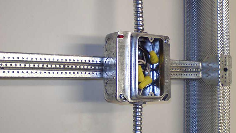 Electrical junction box support