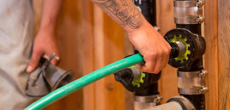 Comparison of TestRite test plug versus inflatable test balls for plumbing pressure testing