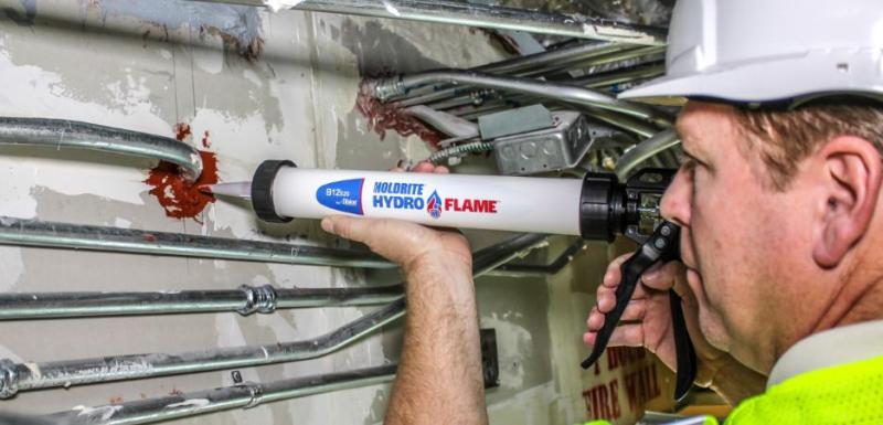 contractor using HoldRite product at jobsite