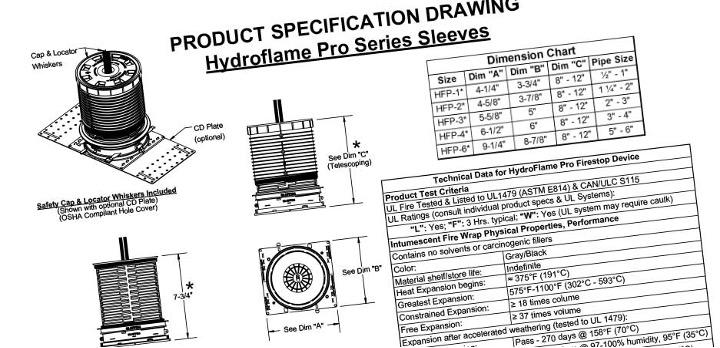 product specification drawing hydroflame